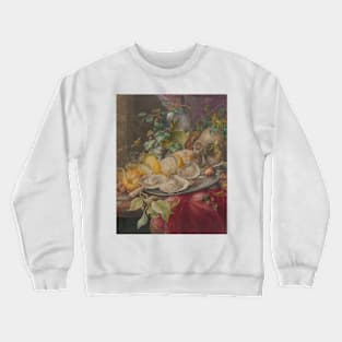 Vanitas Still Life with Oysters and Skull by Herman Henstenburgh Crewneck Sweatshirt